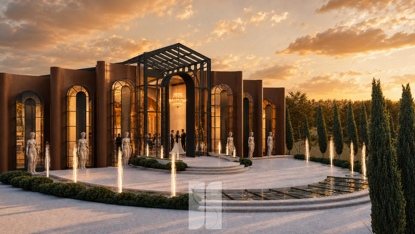 Exclusive Garden — salle dasme me llambadarë dhe dritare kati